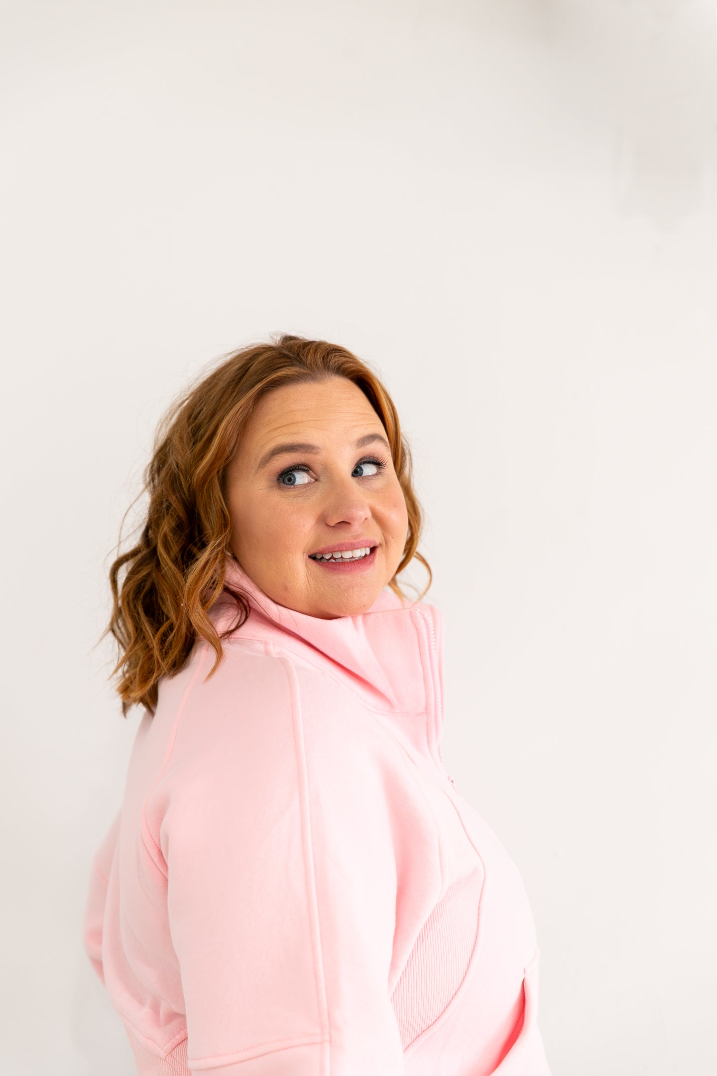 Monogrammed Funnel Neck Half Zip (Lulu Dupe)